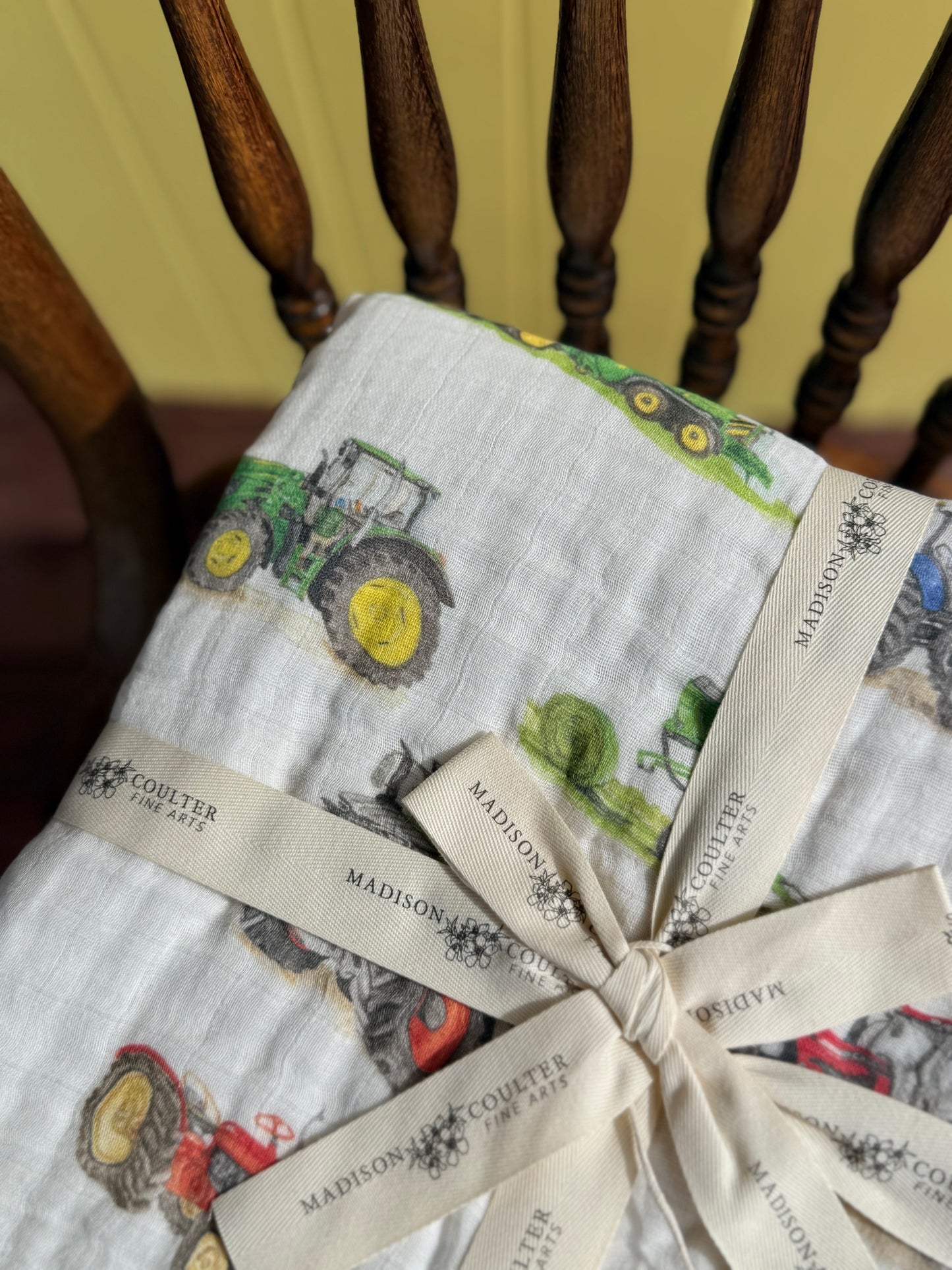 Cotton Muslin Quilt- Tractor