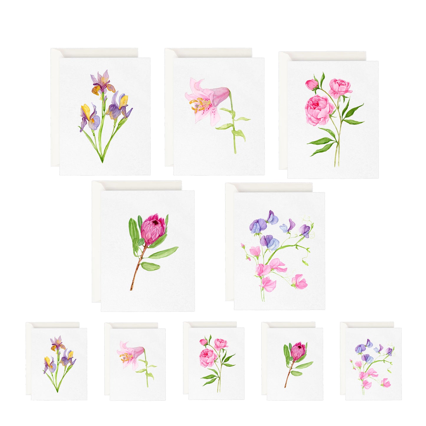 Wooden Storage Box with Assorted Greeting Cards