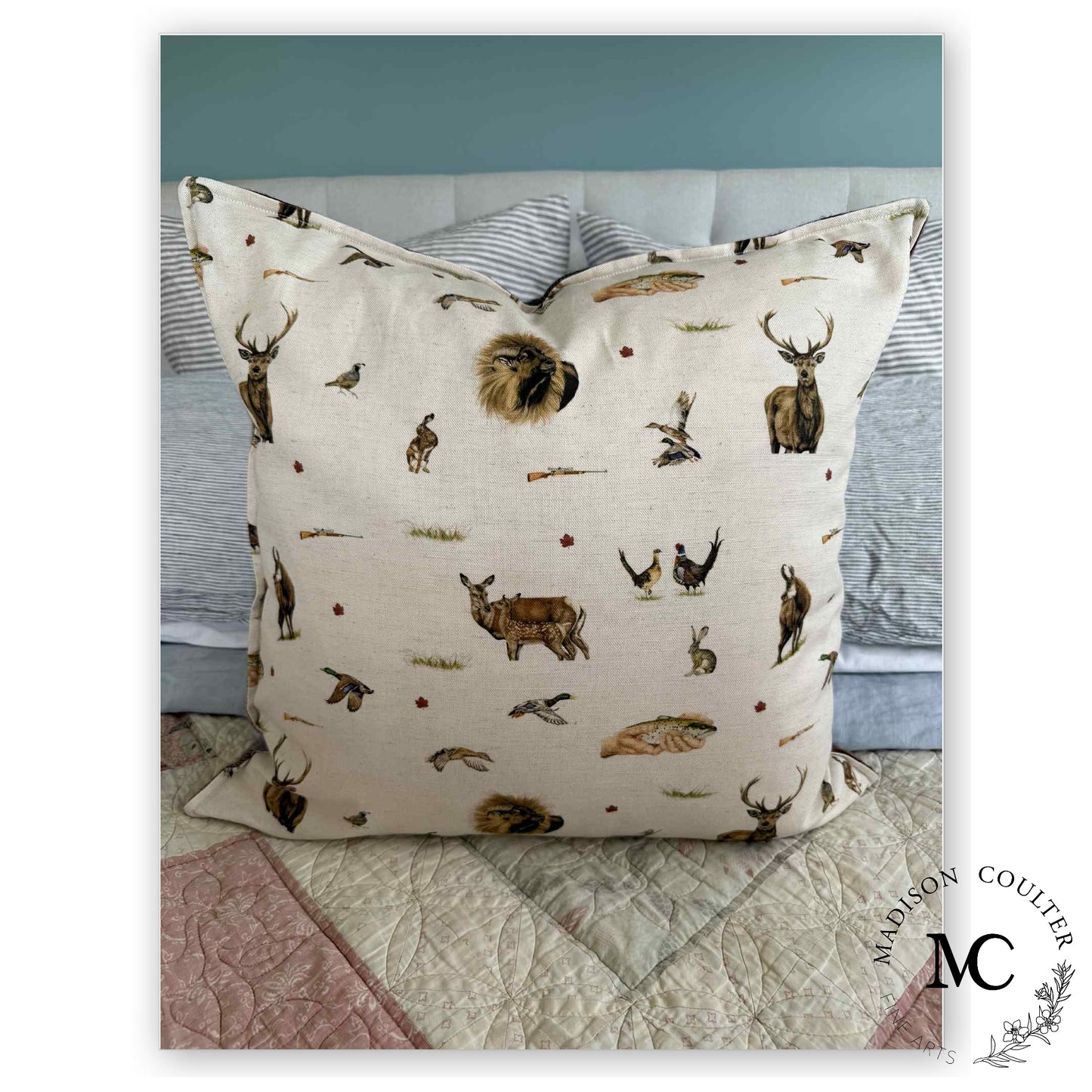 Hunter's Collection Linen/Wool Cushion Cover
