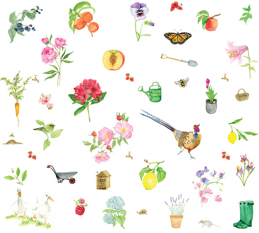 Gardener's Collection Pattern Cotton Linen Fabric
