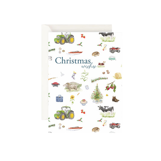 Greeting Card- Farming Christmas