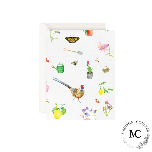 Greeting Card- Gardener's Collection Pattern