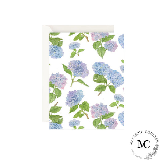 Greeting Card- Hydrangea Pattern