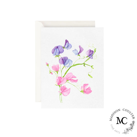 Greeting Card- Sweet Pea