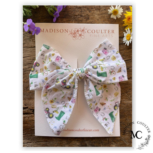 Handmade Big Fable Bow Hair Clip