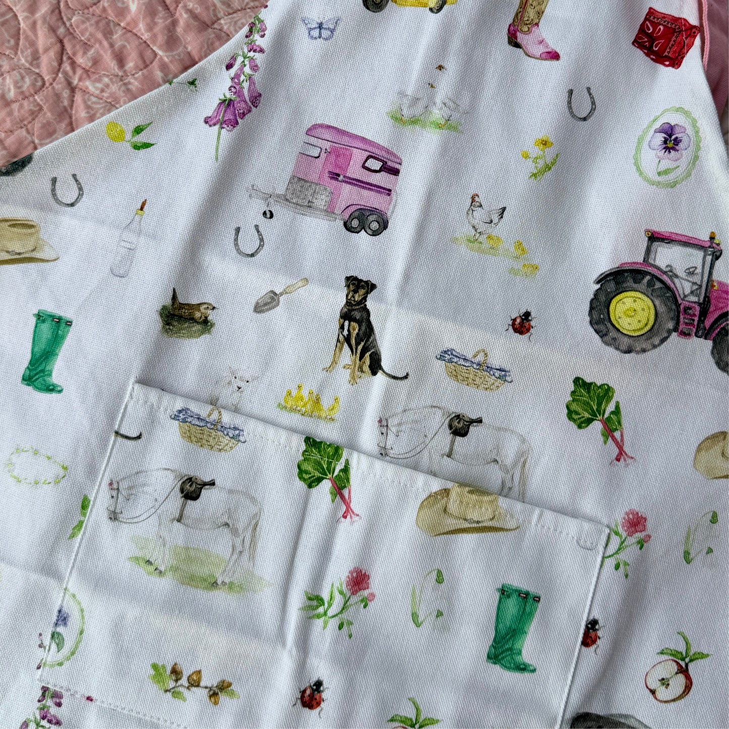 Farm Girl- Cotton Canvas Kids Apron