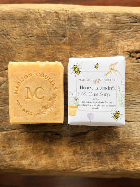 Honey, Lavender & Oats Soap Bar
