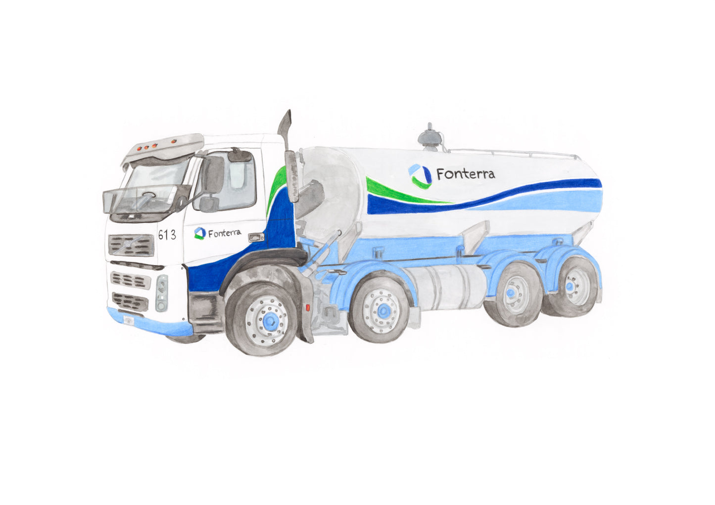 Fonterra Milk Tanker Original Artwork