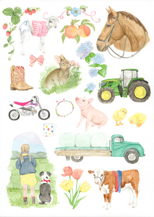 Farm Girl Original Artwork