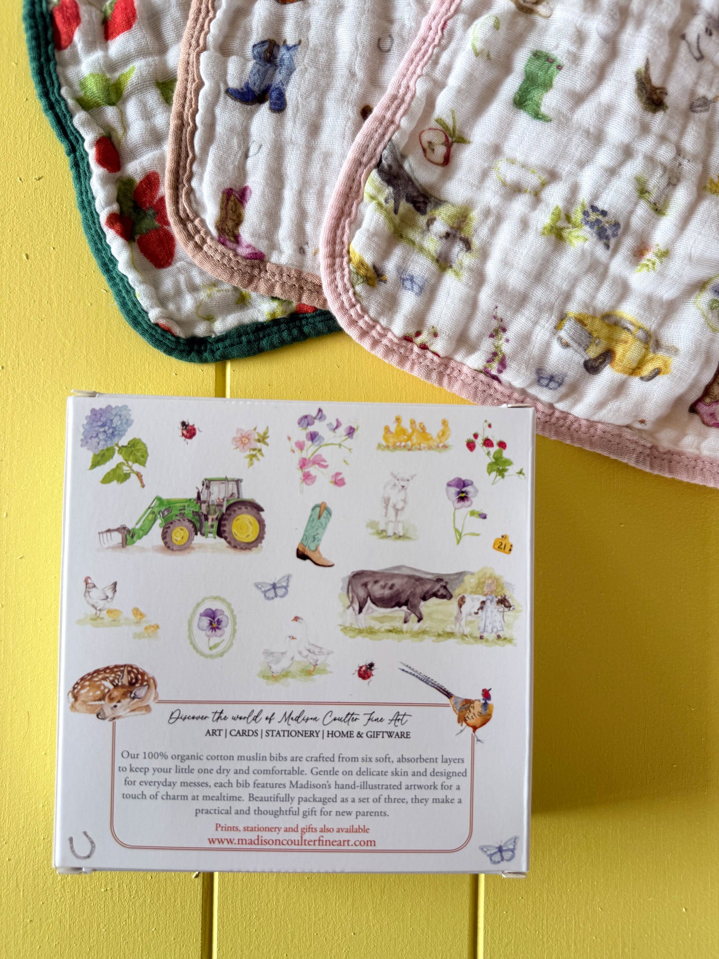 Cotton Muslin Baby Bib Set