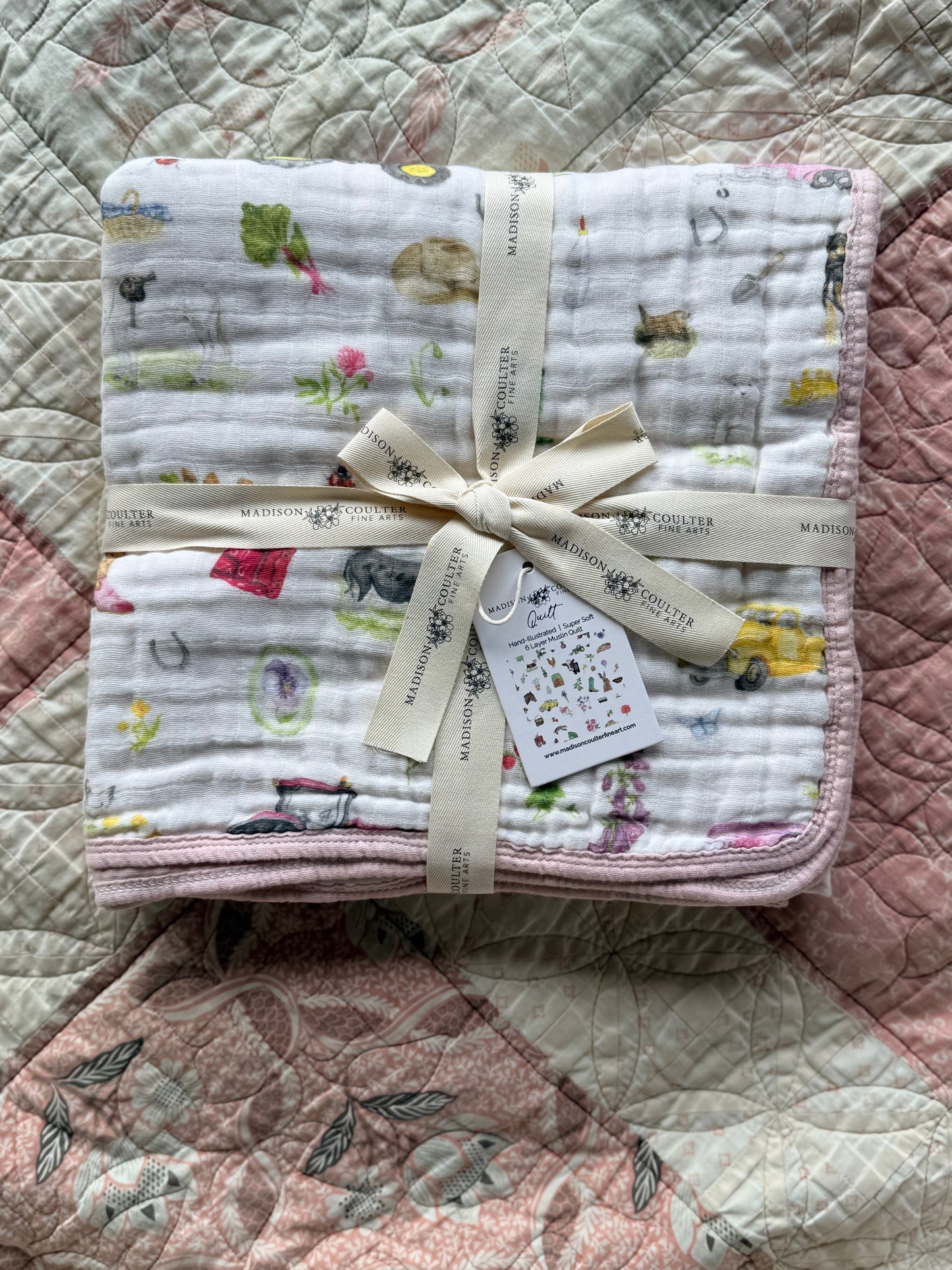 Cotton Muslin Quilt- Farm Girl