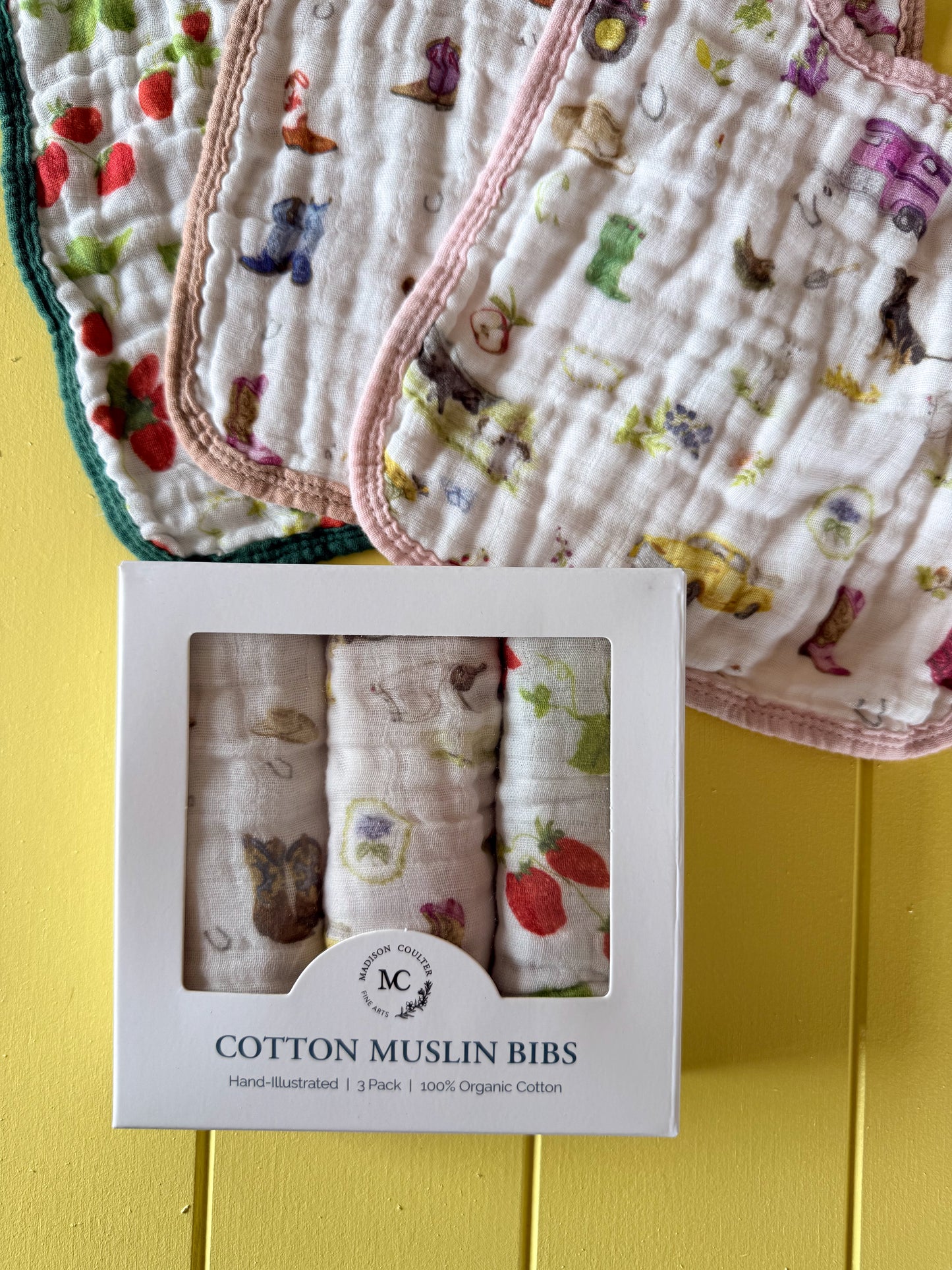 Cotton Muslin Baby Bib Set