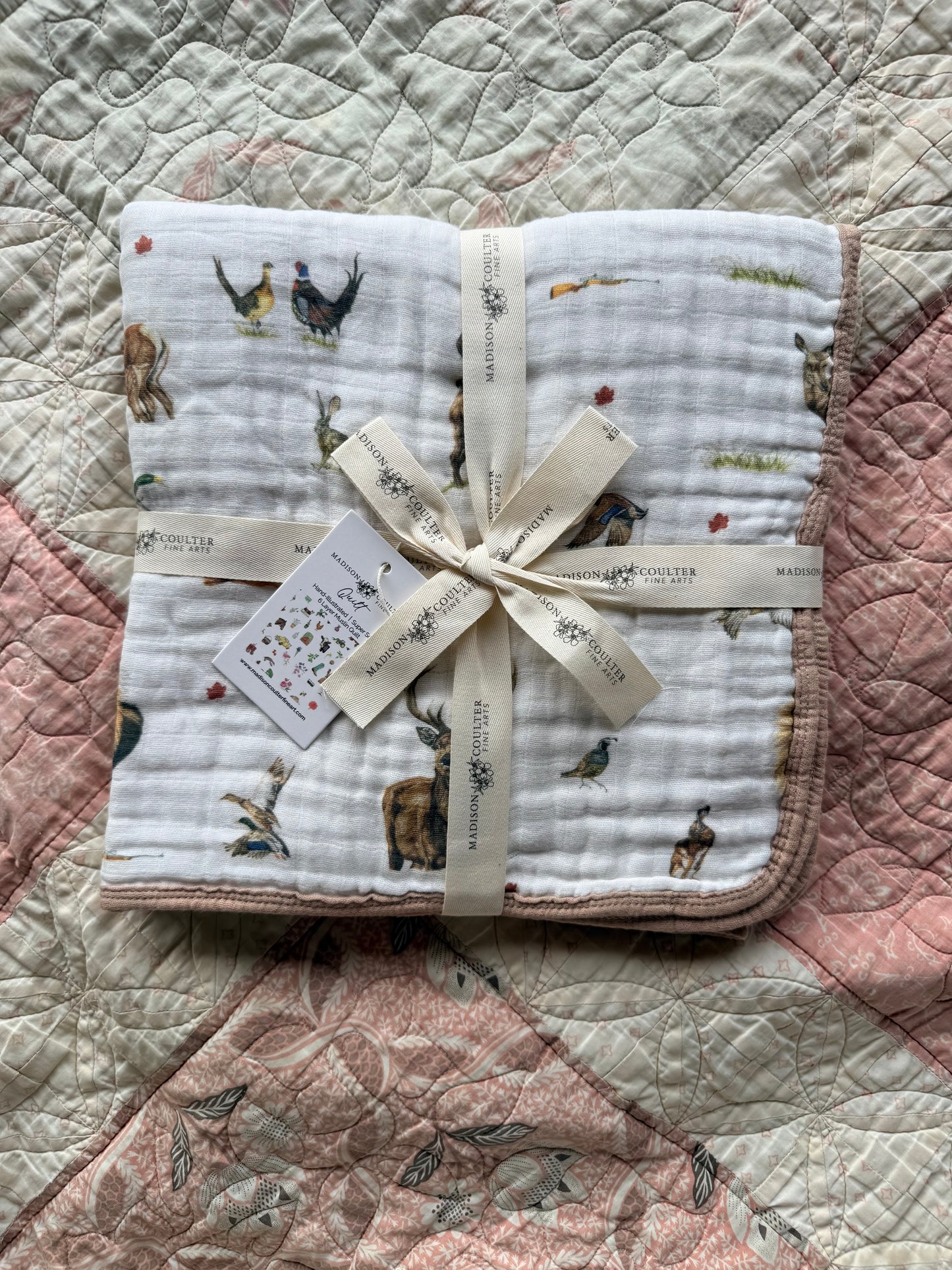 Cotton Muslin Quilt- Hunting
