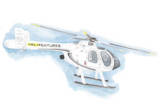 Heliventures Helicopter Original Artwork