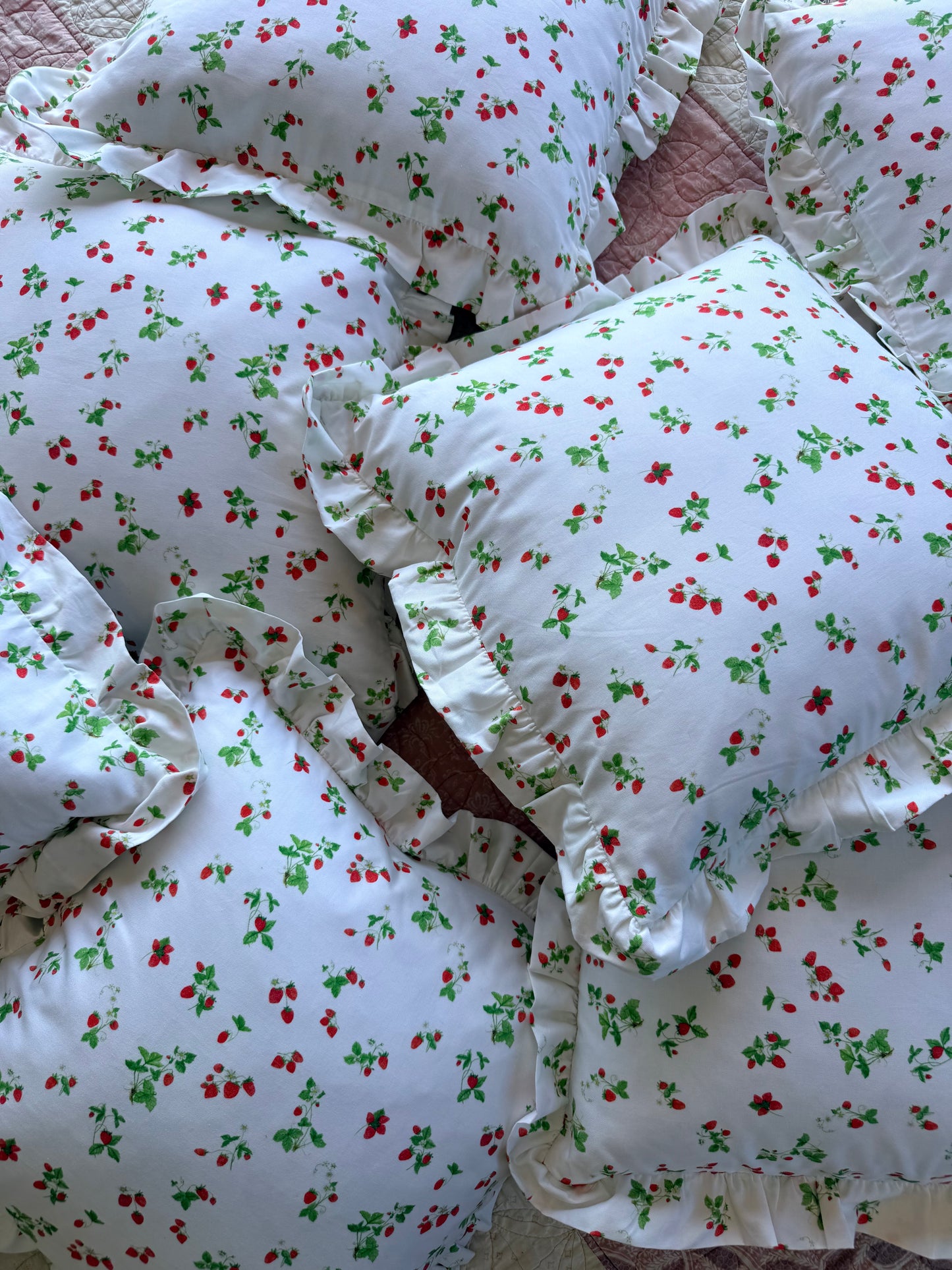 Strawberry Ruffle Cushion