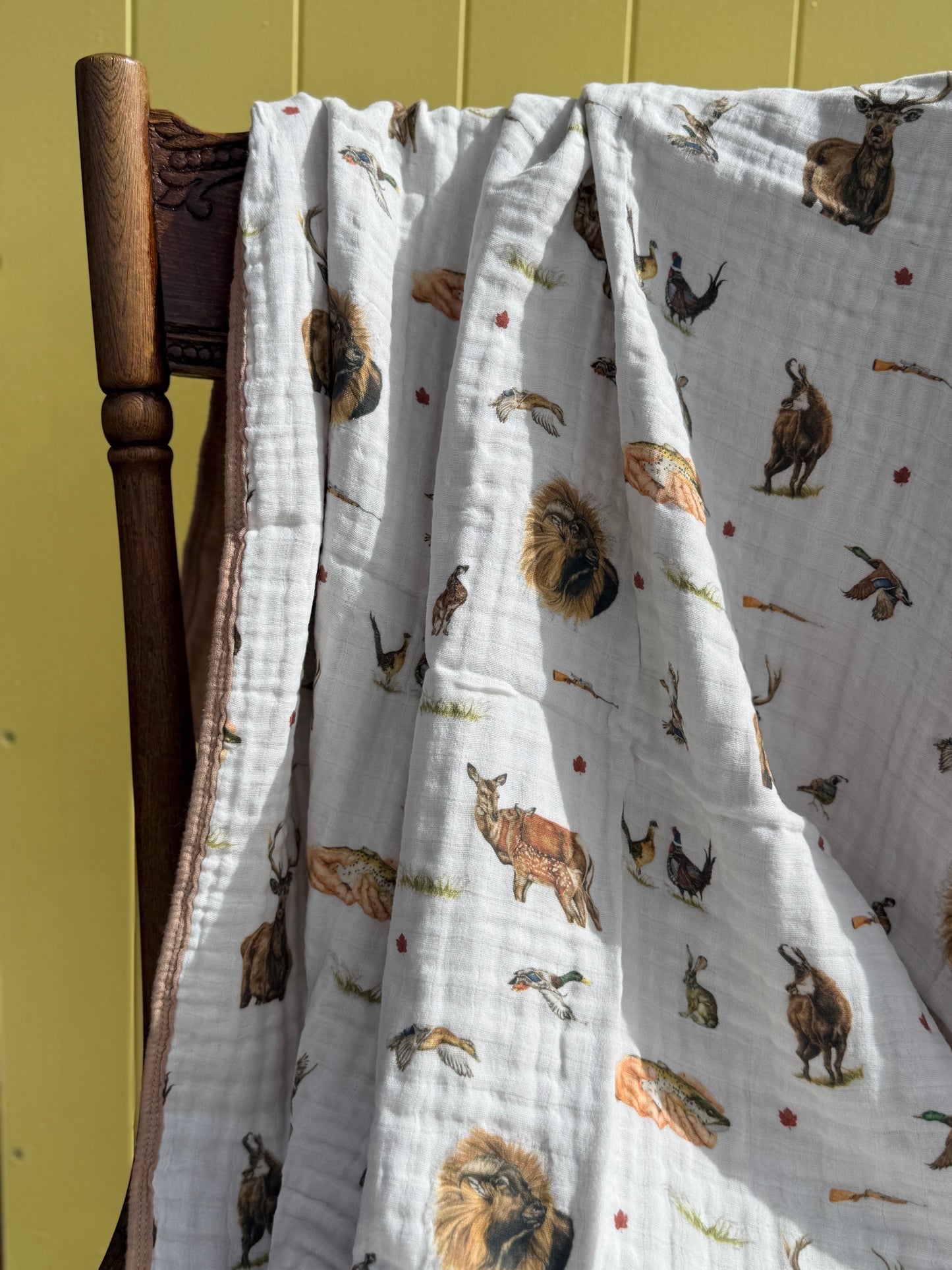 Cotton Muslin Quilt- Hunting