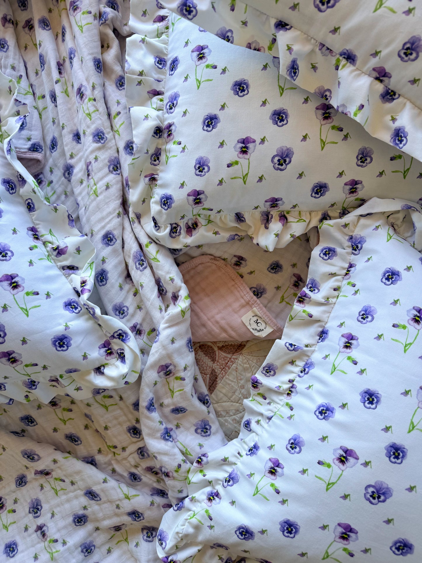 Pansy Ruffle Cushion