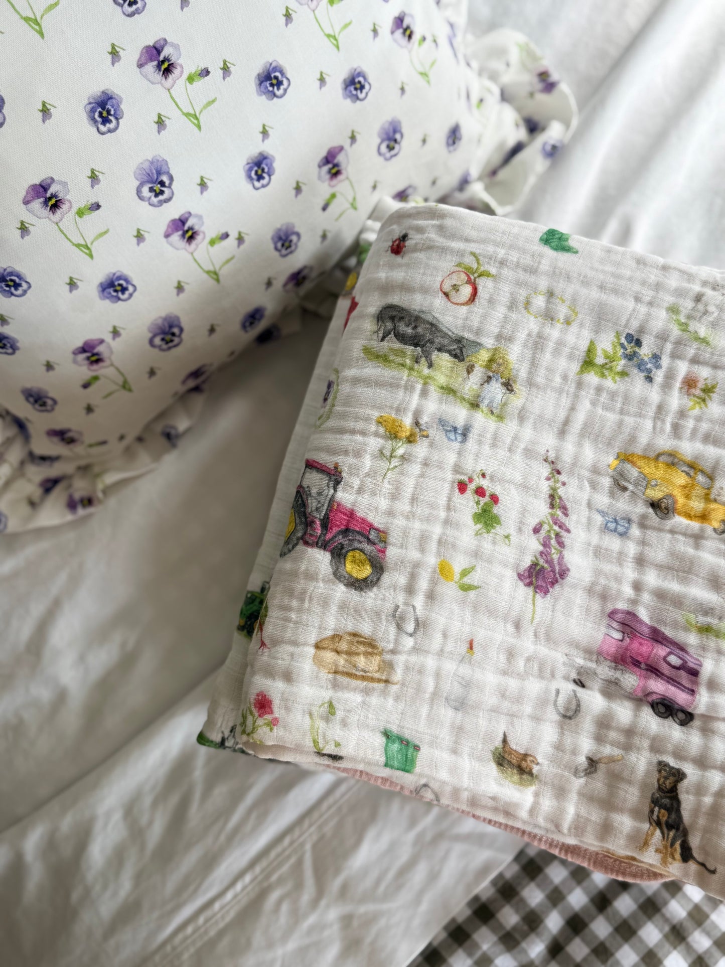 Cotton Muslin Quilt- Farm Girl