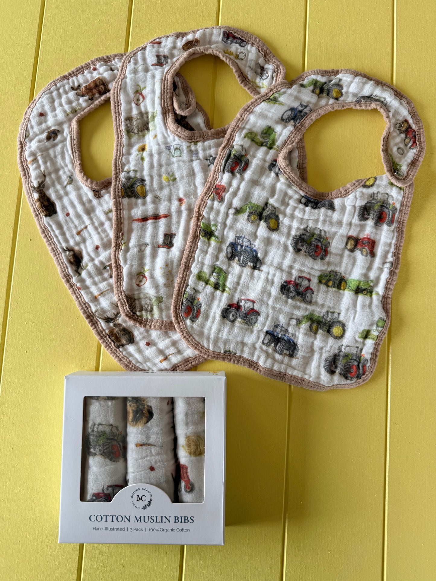 Cotton Muslin Baby Bib Set