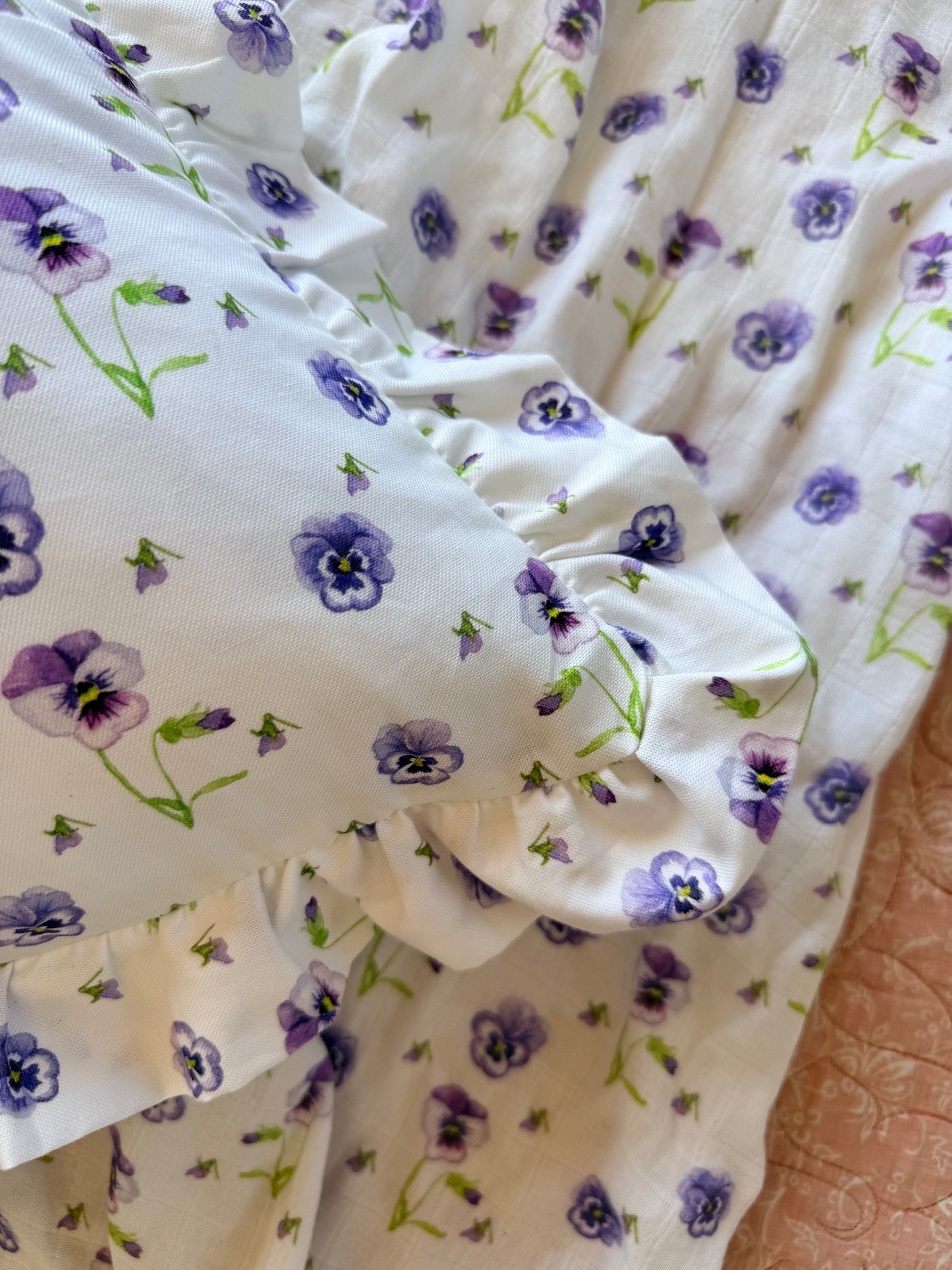 Pansy Ruffle Cushion
