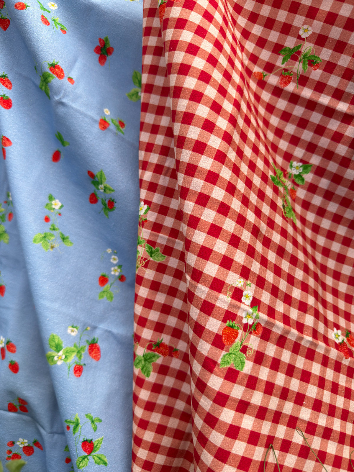 Gingham Strawberry Collection- Flour Sack Cotton Tea Towel