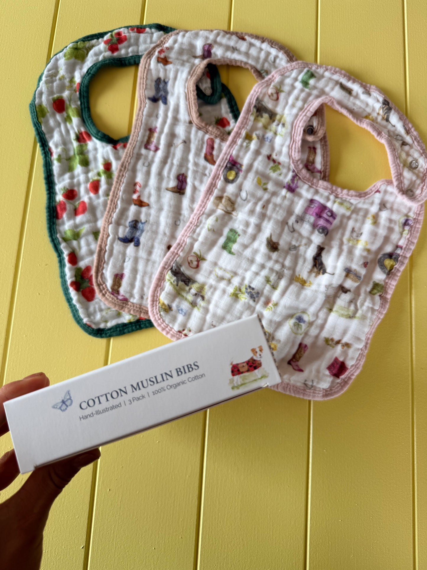 Cotton Muslin Baby Bib Set