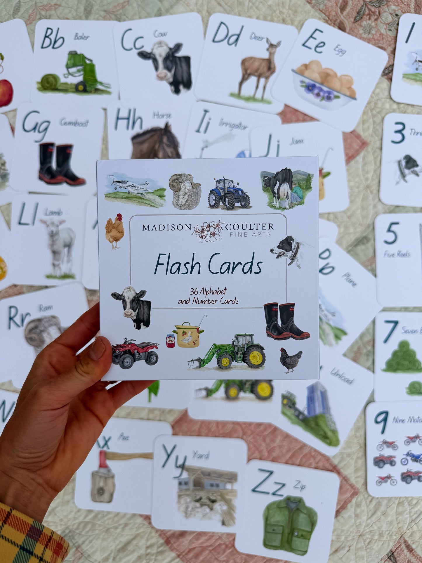 Farm Life ABC,123 Flash Cards