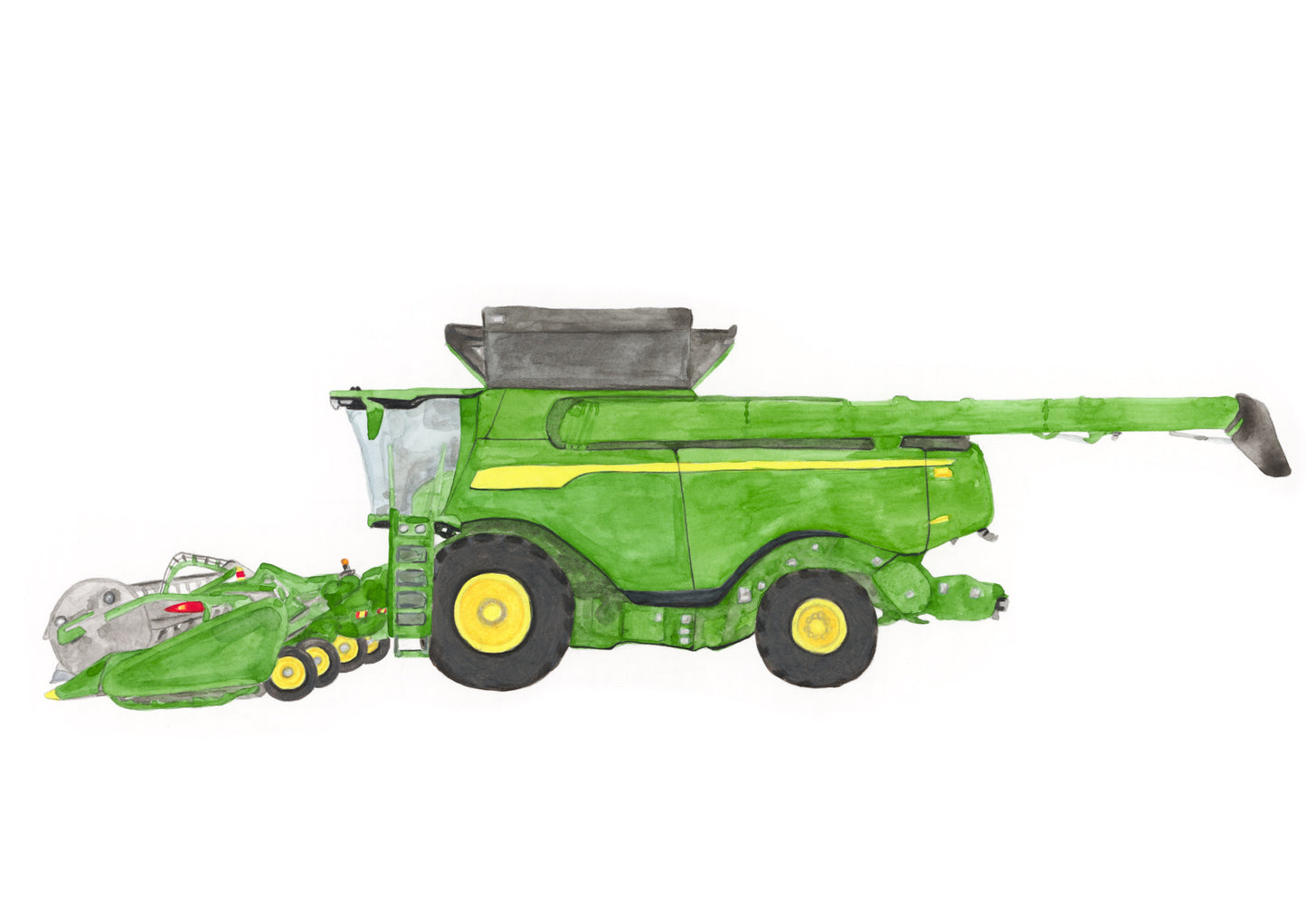 Combine Harvester Original Artwork