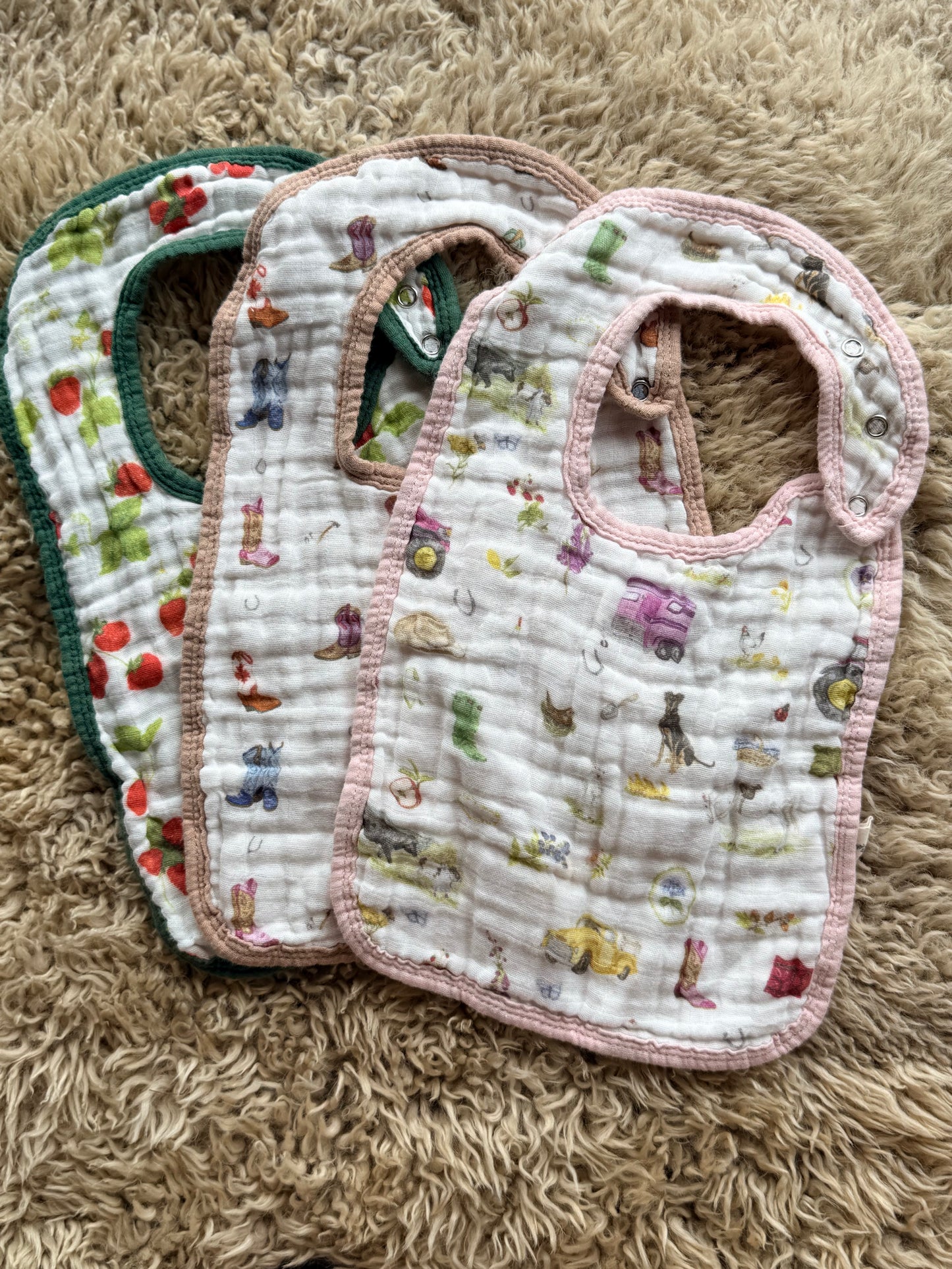 Cotton Muslin Baby Bib Set