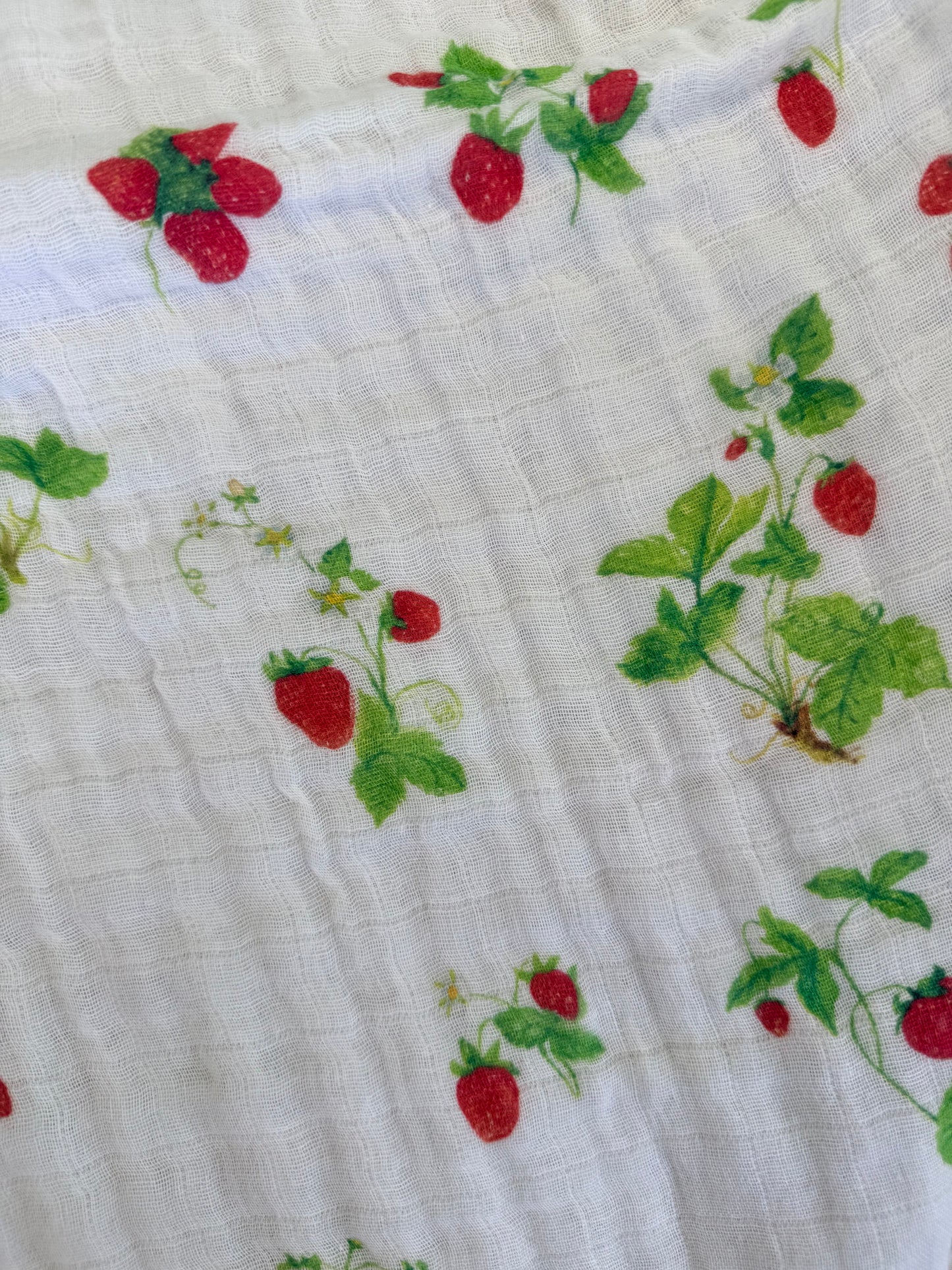 Cotton Muslin Quilt- Strawberry