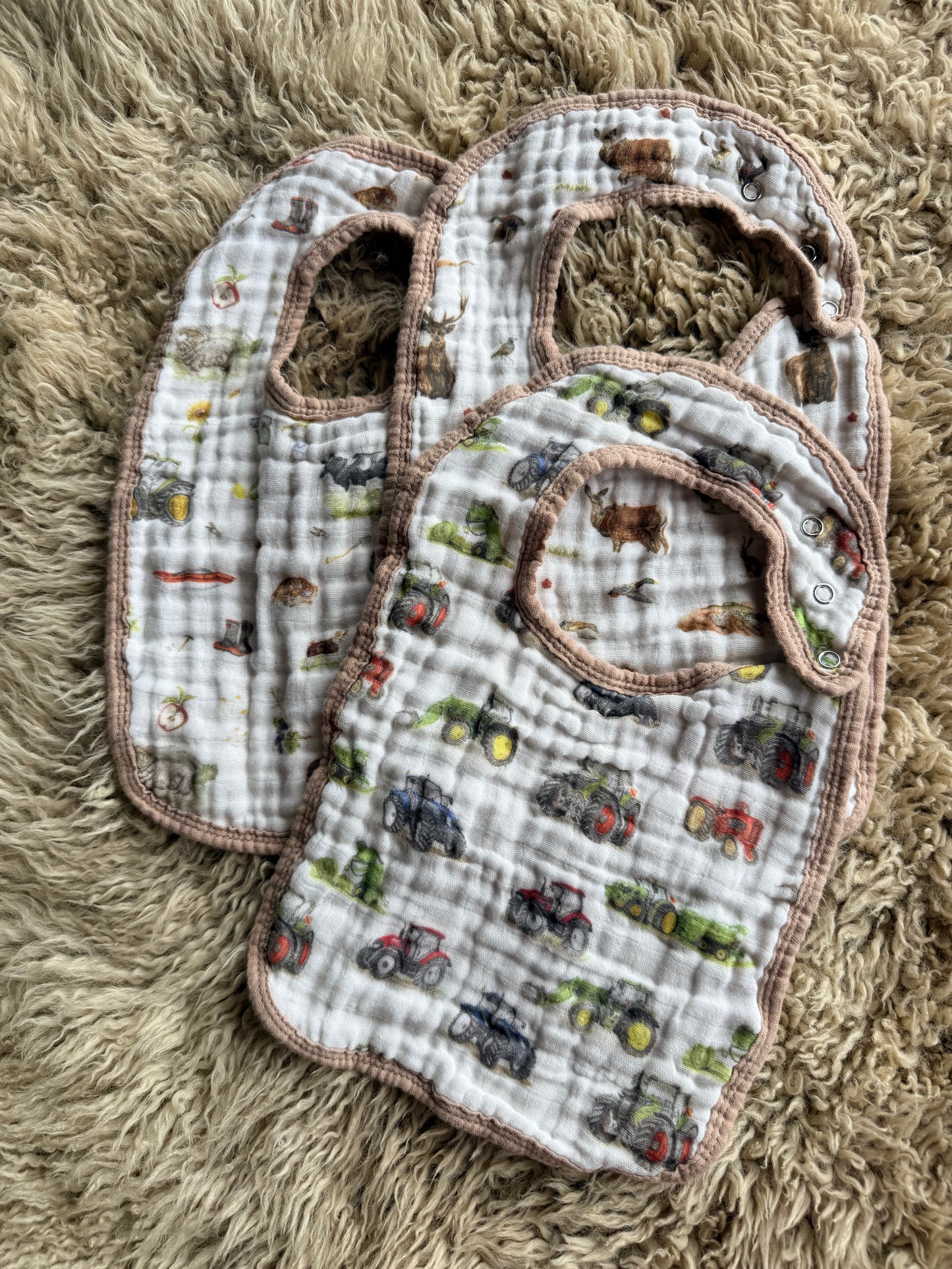 Cotton Muslin Baby Bib Set