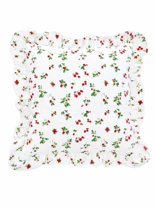 Strawberry Ruffle Cushion