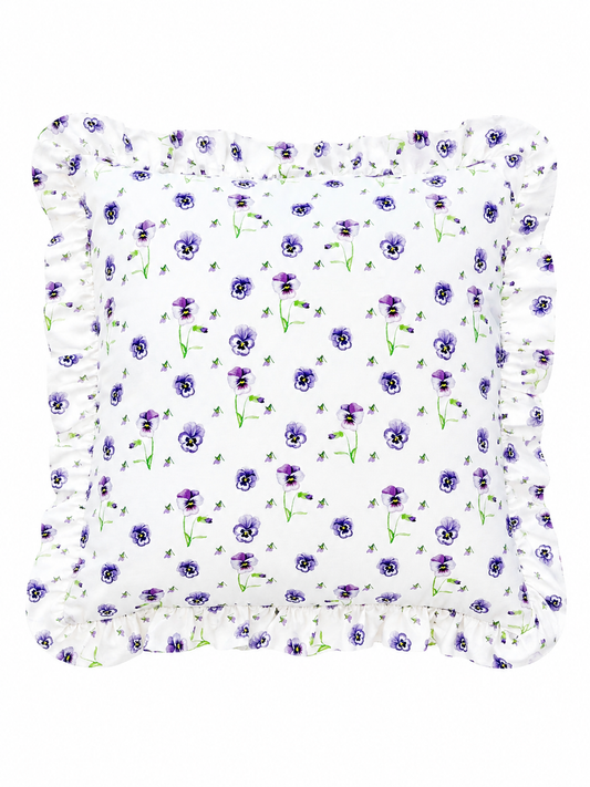 Pansy Ruffle Cushion