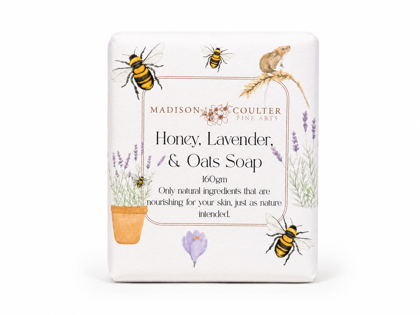 Honey, Lavender & Oats Soap Bar