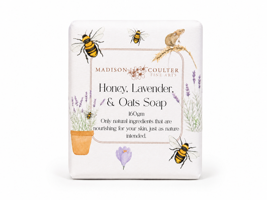 Honey, Lavender & Oats Soap Bar