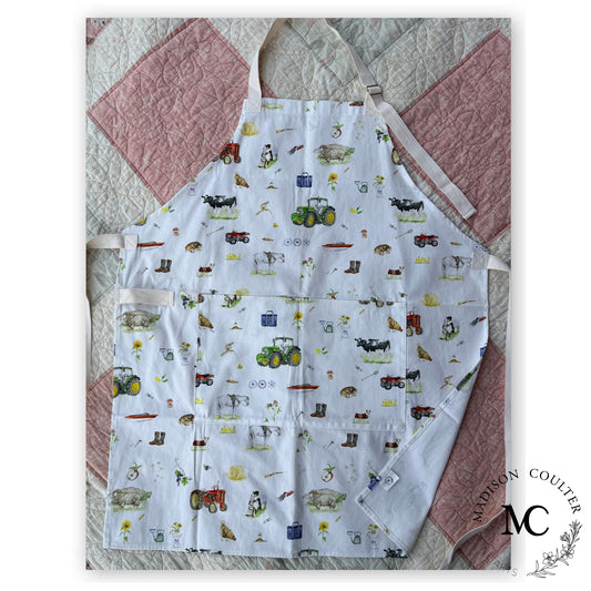 Farm life Collection- Cotton Canvas Apron