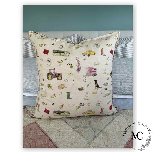 Farm Girl Life Linen/Wool Cushion