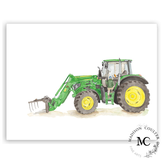 Harry's John Deere Tractor Fine Art Print