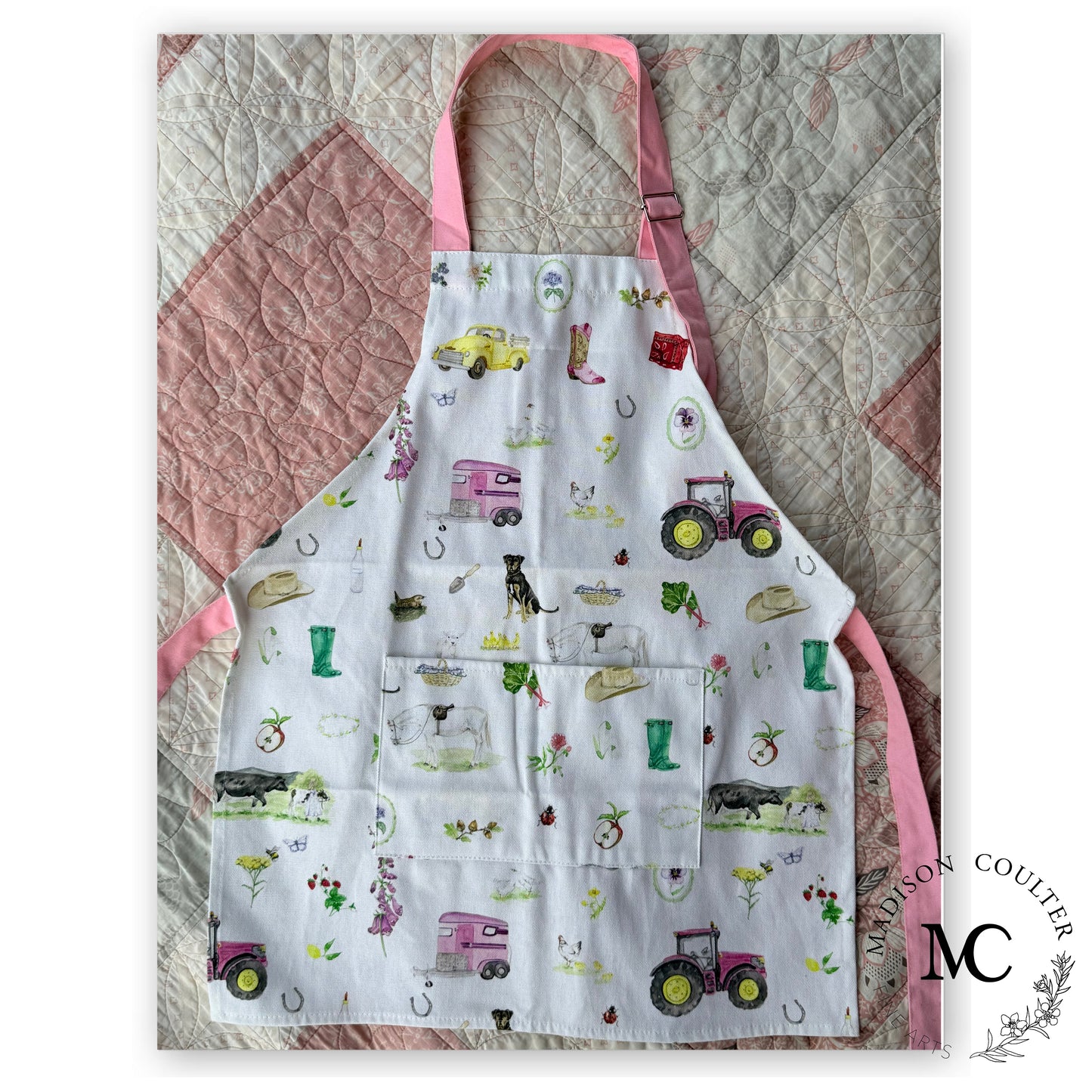 Farm Girl- Cotton Canvas Kids Apron