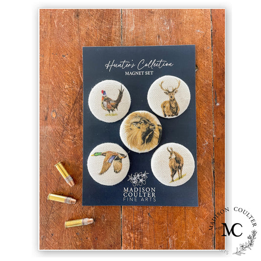 Hunters Collection Fabric Button Magnet Set