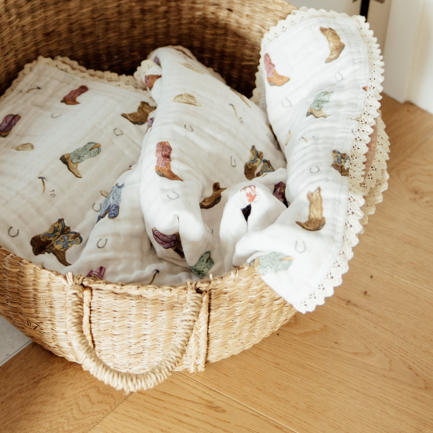 Cotton Muslin Quilt- Cowboy Boots