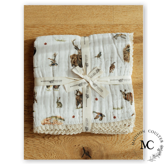 Cotton Muslin Quilt- Hunting