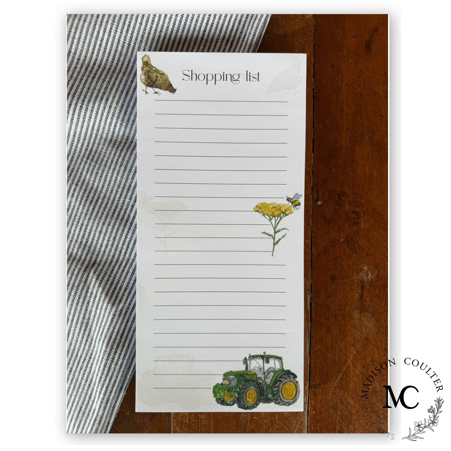 Notepad- Magnetic Back