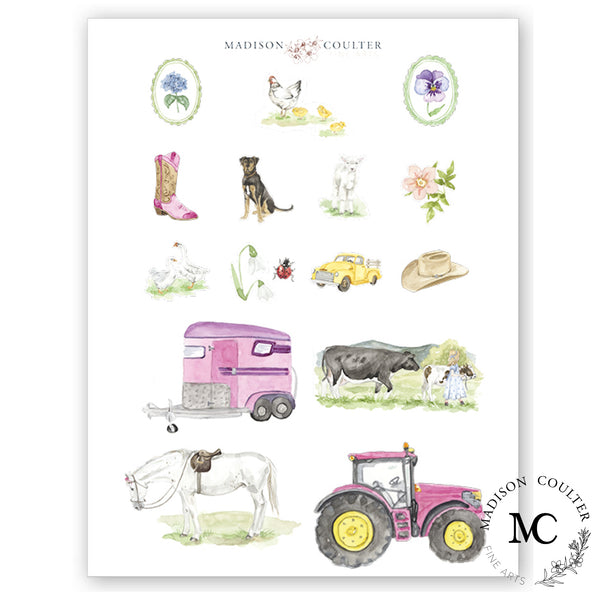 Sticker Sheet – Madison Coulter Fine Arts