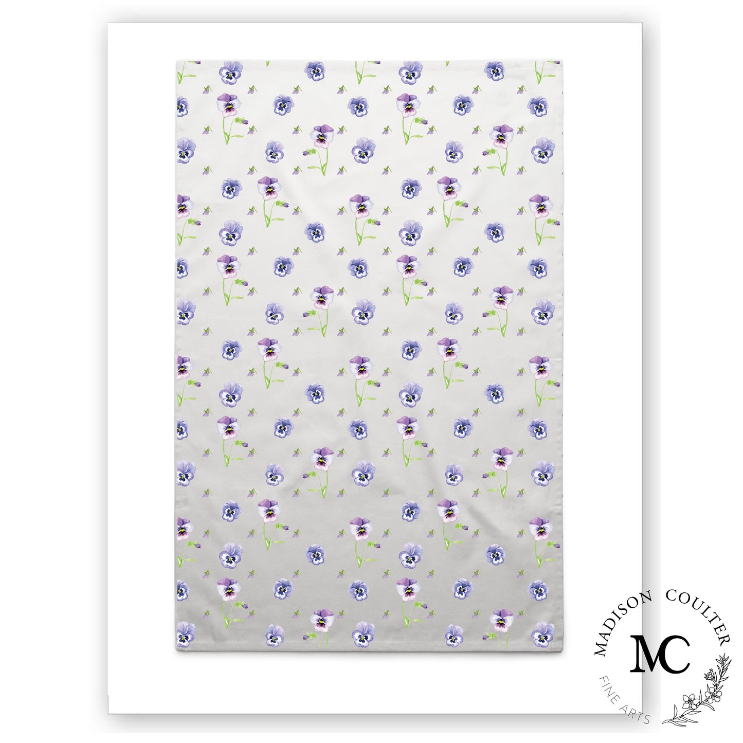 Gardener's Collection Pansy Linen/Cotton Tea Towel