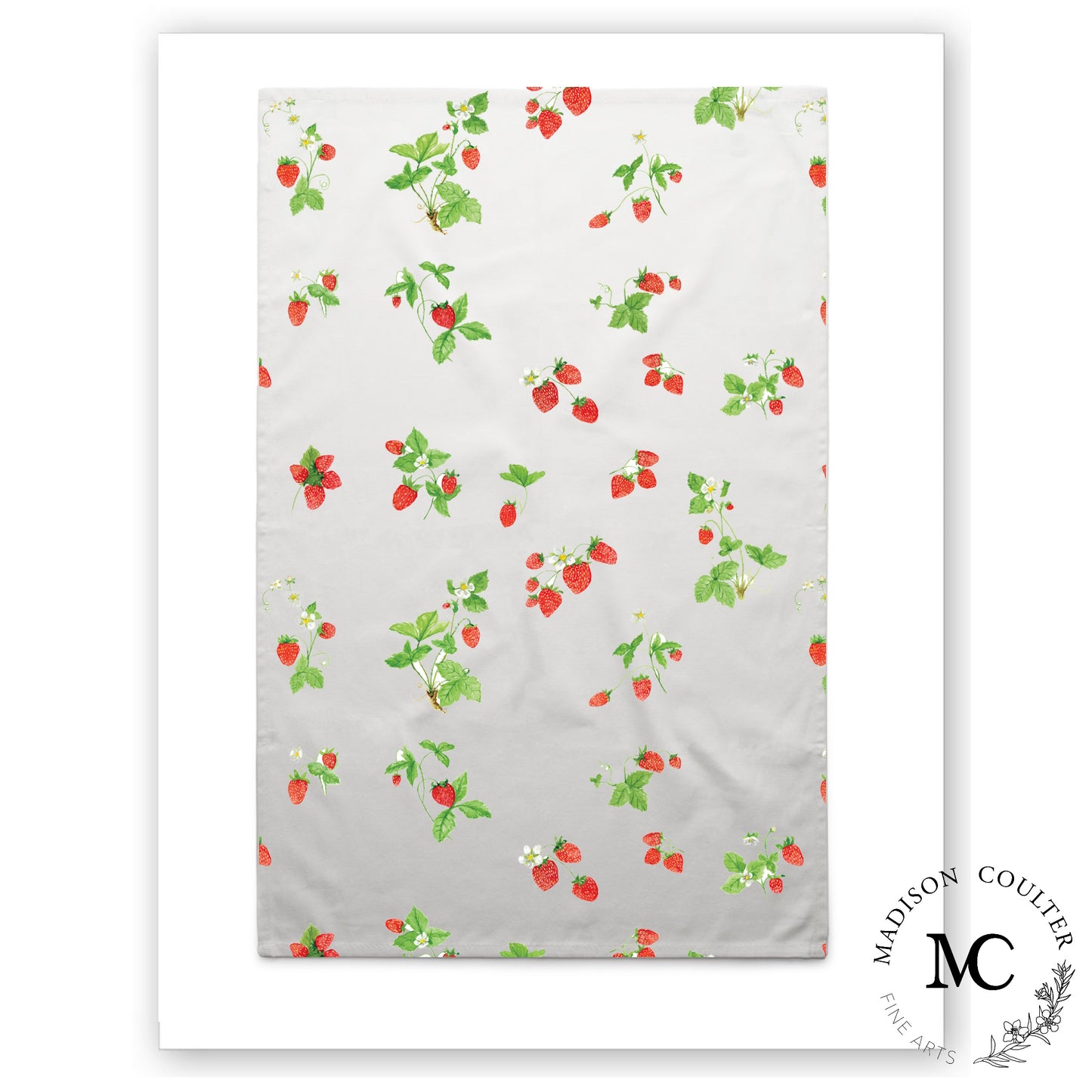 Gardener's Collection Strawberry Linen/Cotton Tea Towel