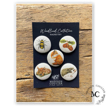 Load image into Gallery viewer, Woodland Collection Fabric Button Magnet Set
